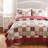 Greenland Home Fashions Oxford Red 3-Piece Queen Size Quilt Set 90x90 + 20x26 (2)-1754377399-1822024780