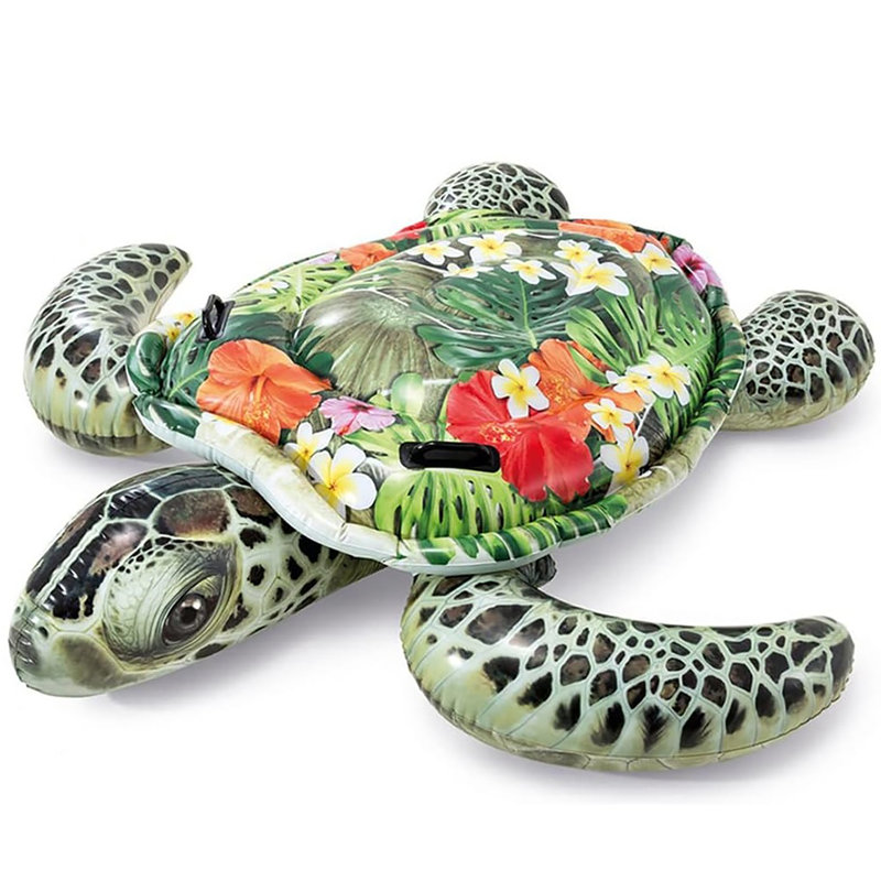 Intex 57555EP Realistic Sea Turtle Inflatable Ride-On Pool Float With Handles