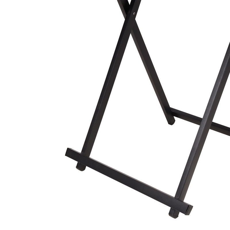 Foldable Square Dining Table, Black