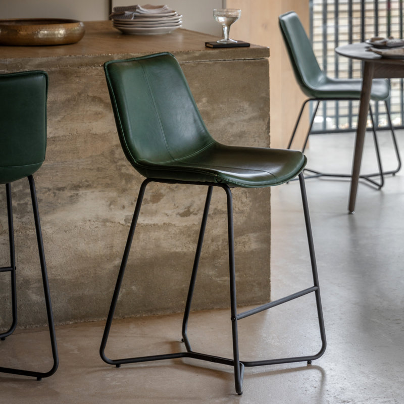Altamese Upholstered Counter Stool with Metal Frame