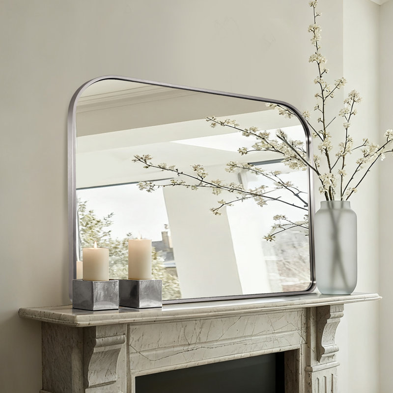  Miroir de salle de bain Bold Cadre en acier inoxydable, Nickel brossé