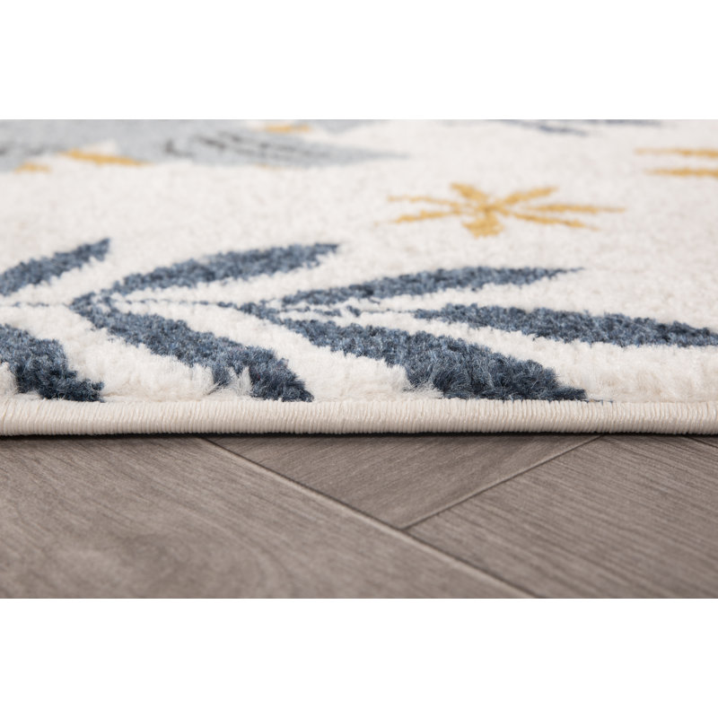 Roessler Floral Machine Made 39.37cm X 59.06cm Indoor / Outdoor Area Rug