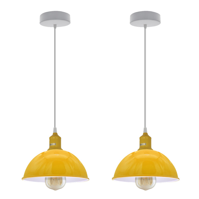 Gingras 2 - Light White Single Pendant, Yes, Yellow