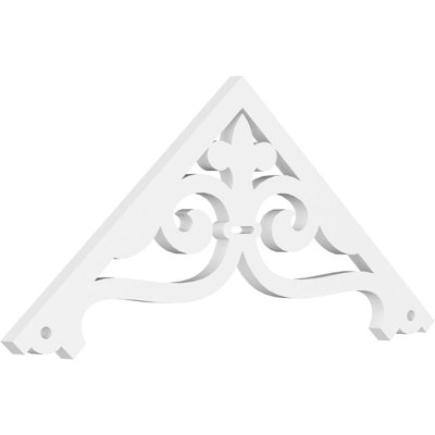 Finley Signature Urethane Gable Pediment, Primed Tan