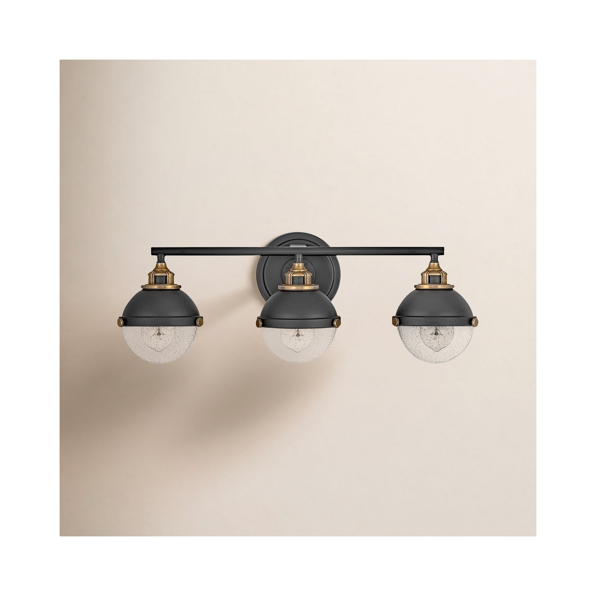 Kyoto 3 Light Seeded Dimmable Vanity Light