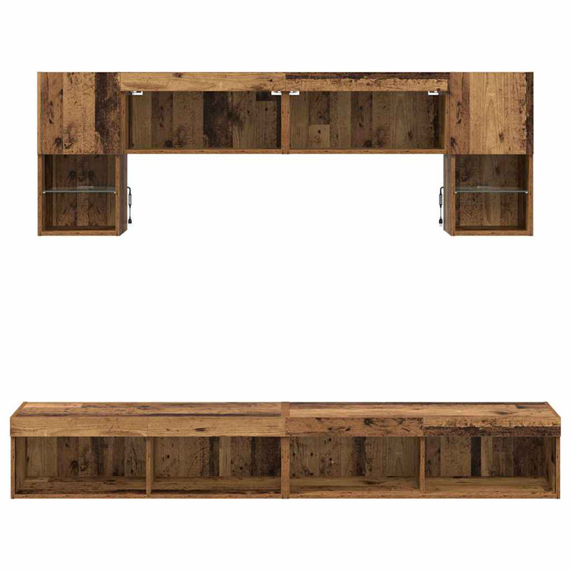 TV Stand for TVs up to 77", Old Wood