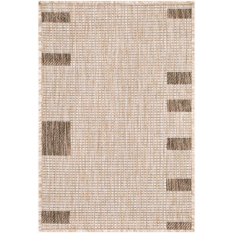 Galey Alix x Livabliss Boxwood Outdoor Machine Woven Rug, Rectangle 2' x 2'11", Tan