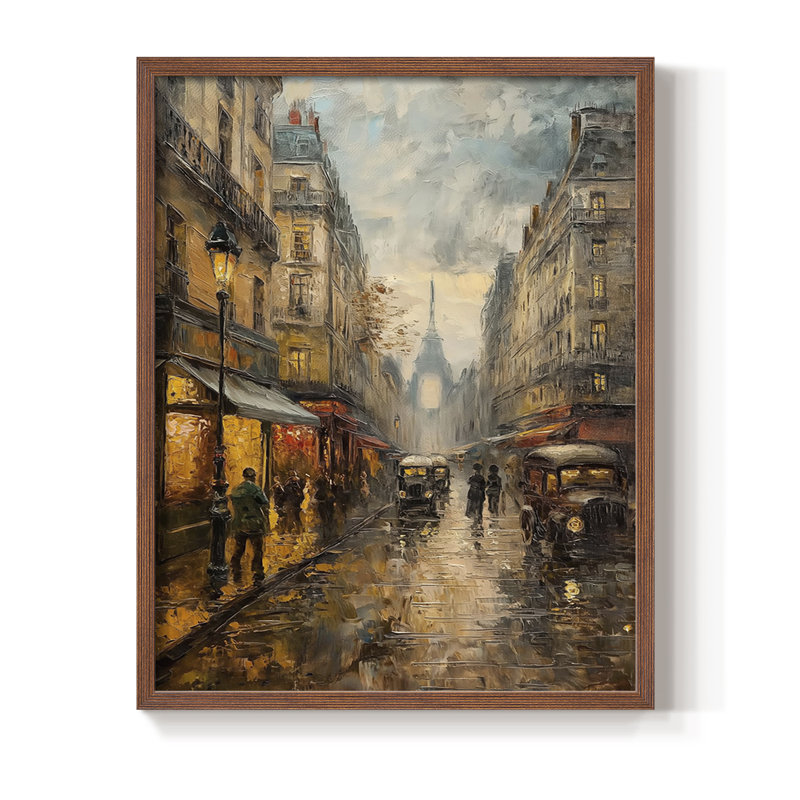 «LANDSCAPES Series CECLxxxx», reproduction encadrée - bois massif, H 11 po x l 9 po, Noyer