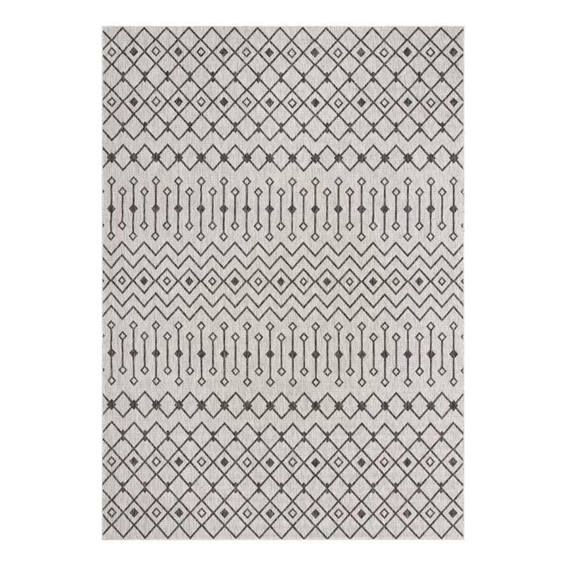 Jaylah Geometric Indoor / Outdoor Rug, Rectangle 10' x 14'
