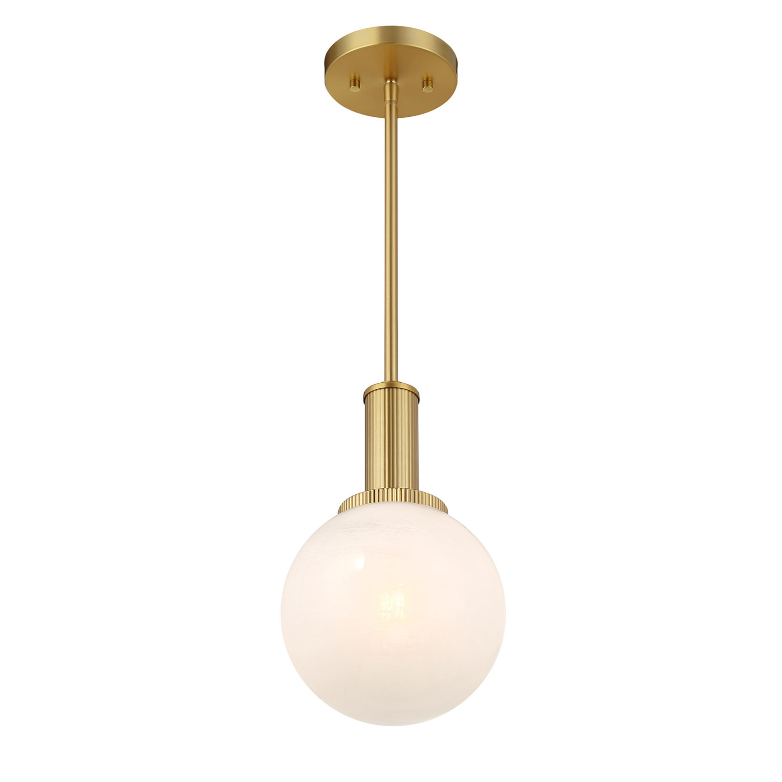 Claudette 1-Light Pendant, Brass