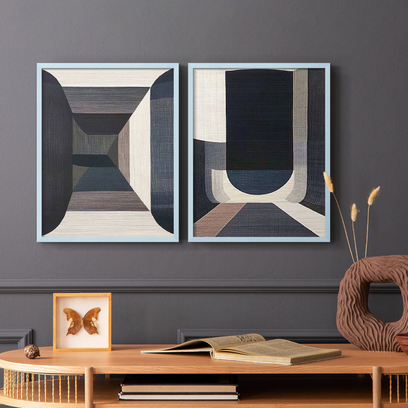 ABSTRACT Series DCLxxv - reproduction encadrée de qualité supérieure - prête à être accrochée - aucun clou requis - aucun clou requis