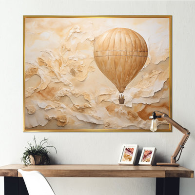 Minimalisme, montgolfière, voyages sur toile