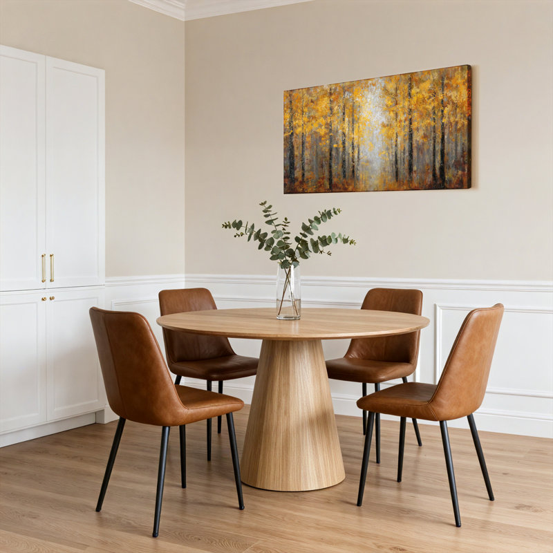 Ensemble de 1 tableau sur toile représentant des arbres de la forêt d'automne, H 28 po x l 58 po