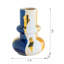 Vase Bulbous en céramique avec une finition abstraite multicolore