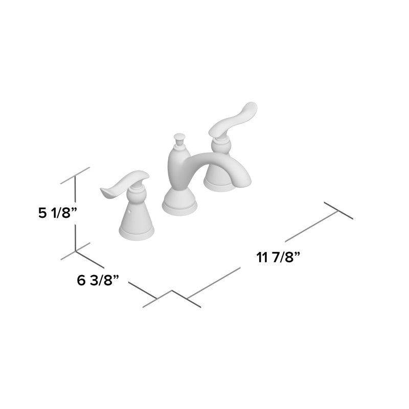 Linden Widespread Bathroom Faucet Brushed Nickel, Bathroom Faucet 3 Hole, Diamond Seal Technology, Metal Drain Assembly, Stainless