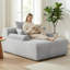 Canapé-lit surdimensionné sans accoudoirs, méridienne profonde avec mousse à mémoire de forme et 3 coussins, sans assemblage. （Gris）-1788714421