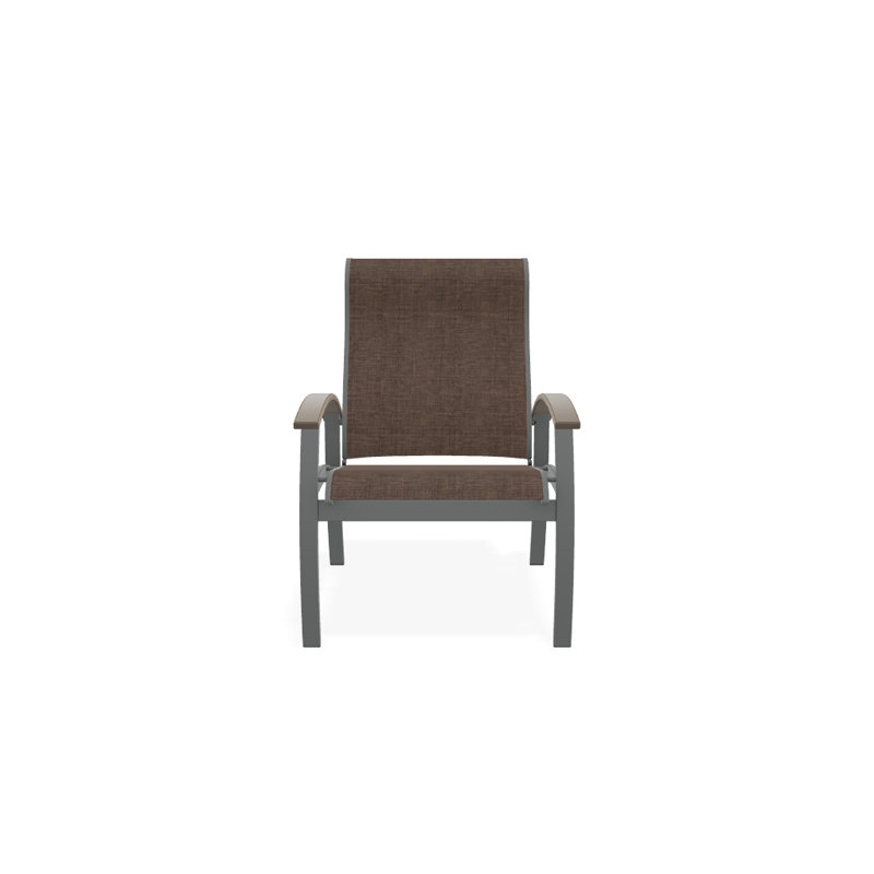 Chaise de patio Askar, Désert, Moka Sunbrella®, Graphite texturé