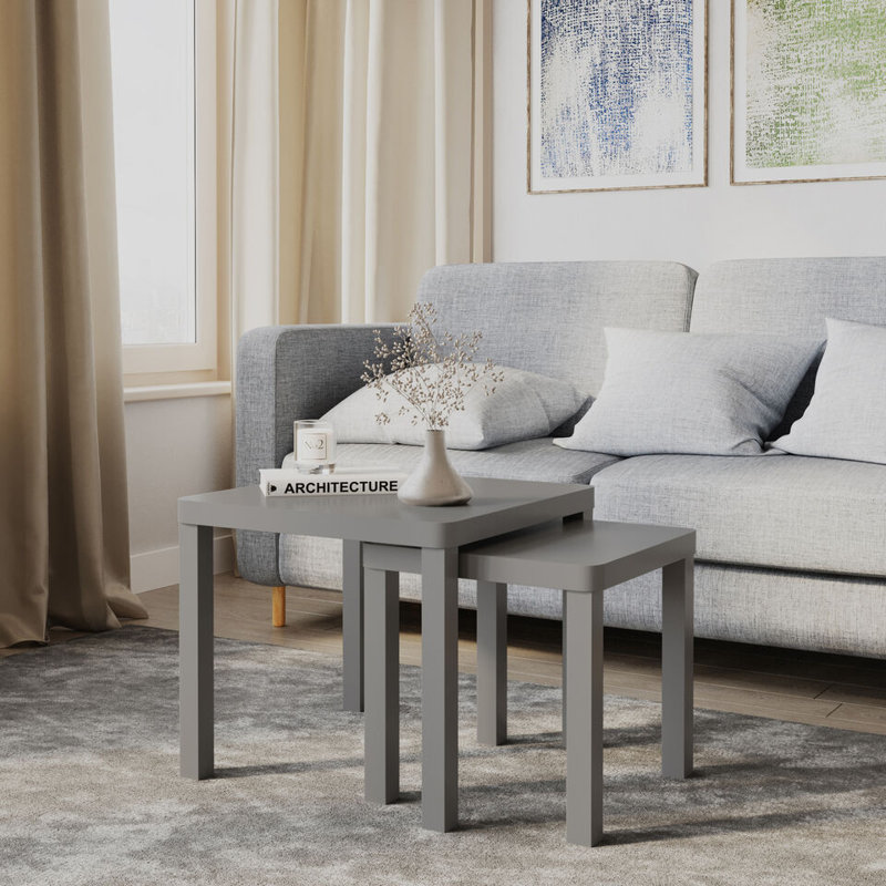 2 - Piece Living Room Table Set, Grey
