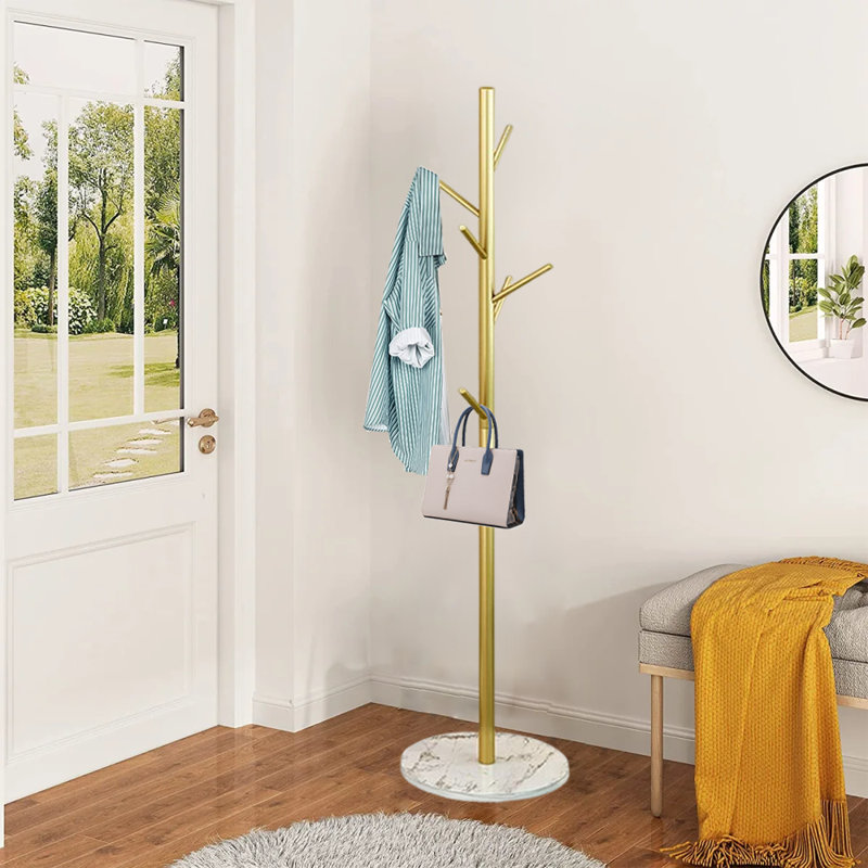 Coat Rack Freestanding With Marble Base