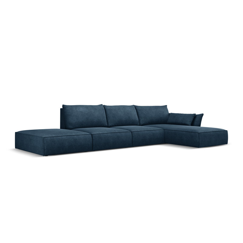 Laughlan 5 Seater Corner Sofa , Blue