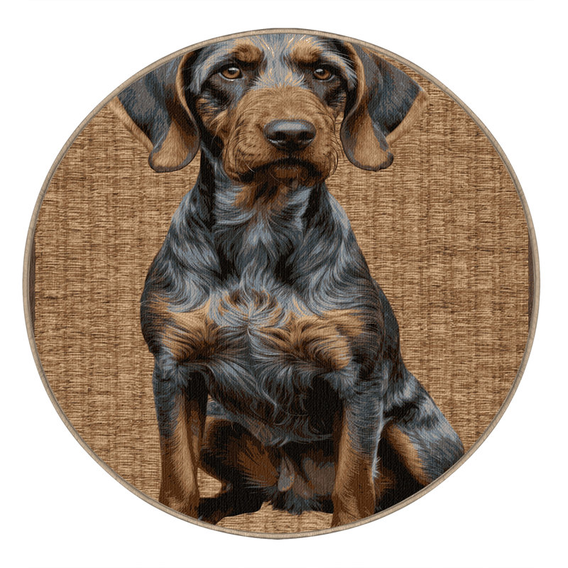  Tapis lavable allemand à poils longs, Rond 4 pi