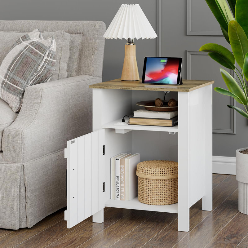 Table de chevet de chambre à coucher (ensemble de 2)