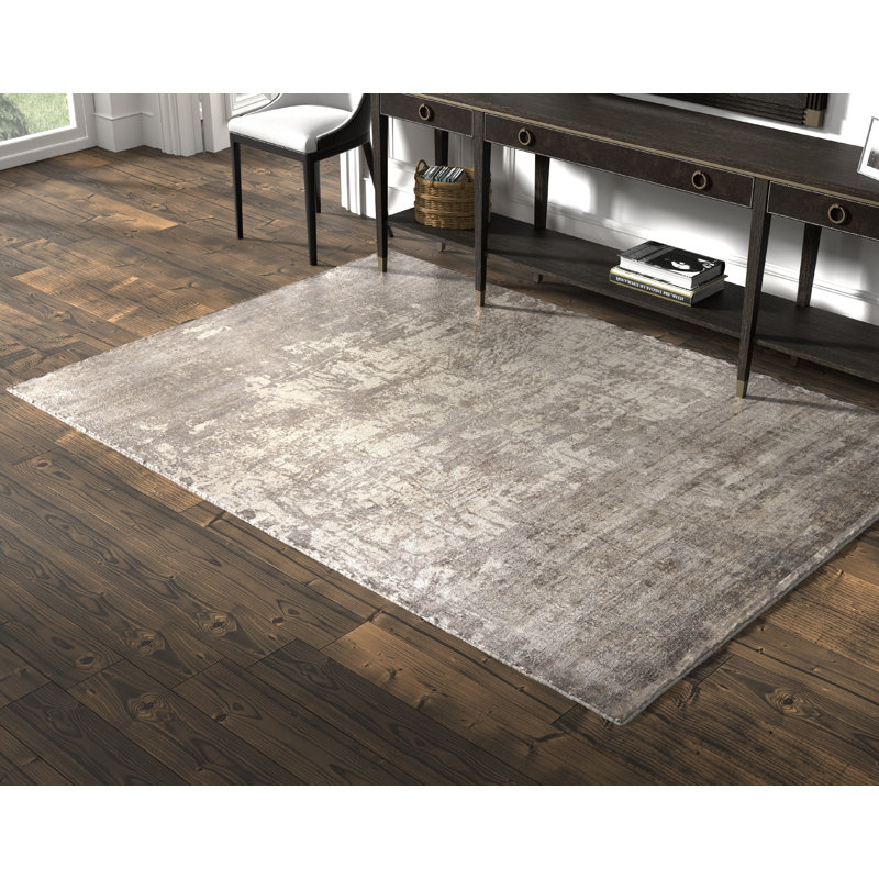 Tapis fait à la main Billy-James, Rectangle 8 pi 6 po x 11 pi 6 po, Beige