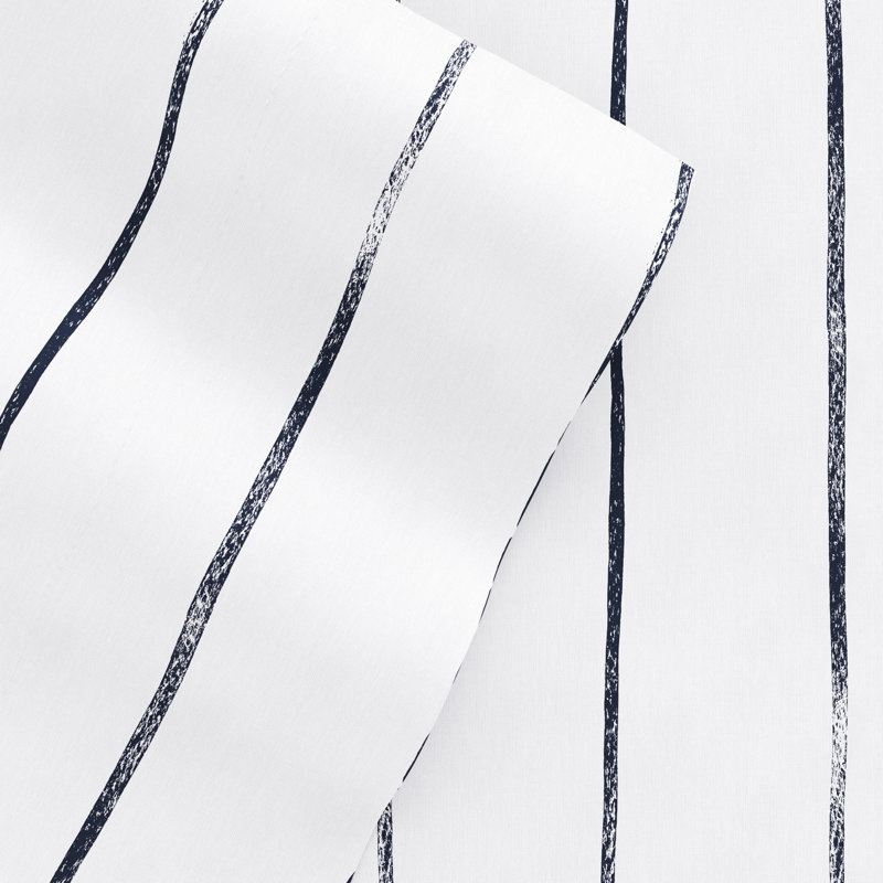  Distressed Navy Coastal Stripe Pattern Microfiber Sheet Set, Queen Sheet Set + 1 Fitted Sheet + 2 Pillowcases