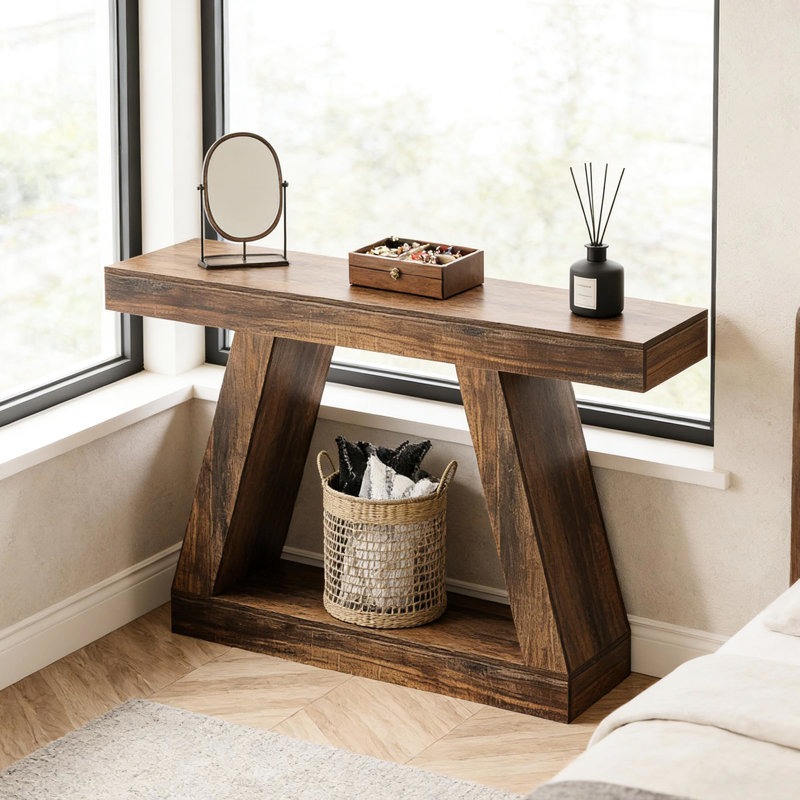 Vintage Two-Tier Storage Couch Table(Only Including Coffee Table)