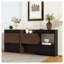 Ensemble de 2 armoires de rangement réglables - Buffet rotatif noir et noyer avec tiroirs pour l'organisation du vestibule, du salon et du couloir