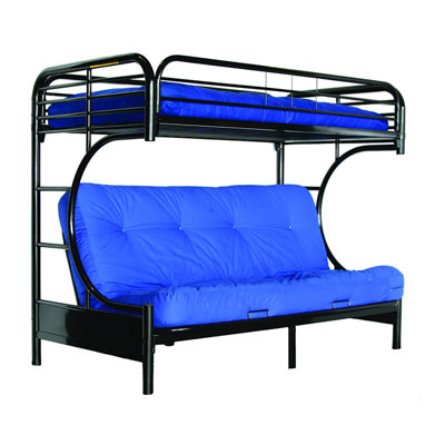 Lit superposé simple au-dessus d'un futon double Irwin par Harriet Bee