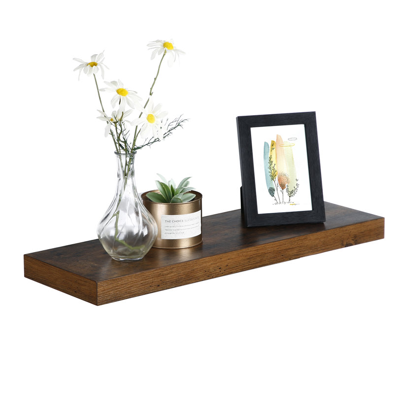 Cothran Floating Shelf, Brown, 1.5" H x 23.6" W x 7.9" D