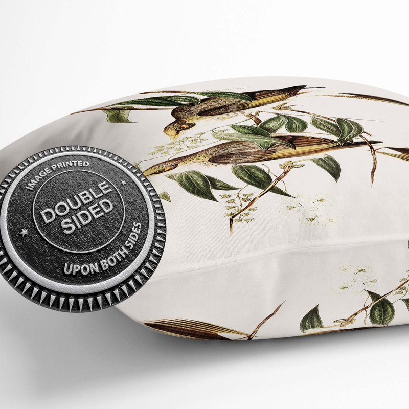 Luteous Honeyeaters by Elizabeth Gould Cushion with Filling, 55cm H x 55cm W x 20cm D