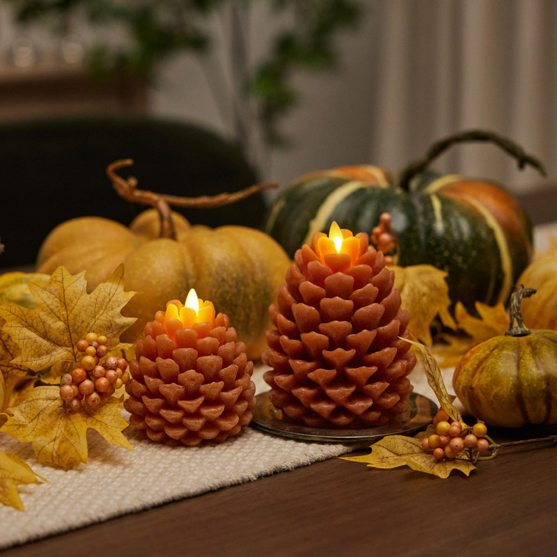 Pinecone Flameless Candle