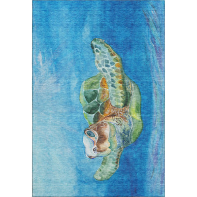 Premium Machine Washable Mayfield AMF148 Ocean Rug