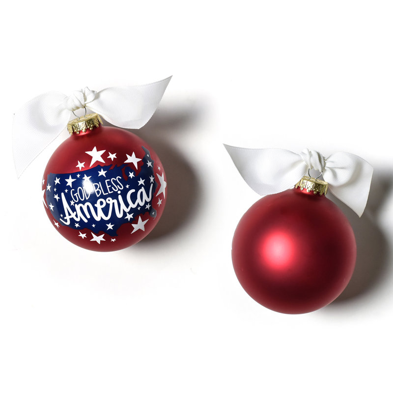 3.93'' Handmade Glass Ball Ornament