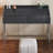 Modern Vanity Table with Drawers, Black Wood Grain