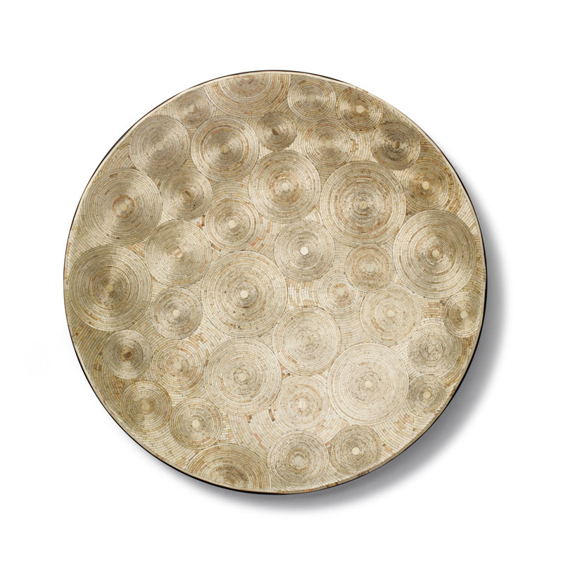 Handmade Decorative Bowl, Geometric, Tan