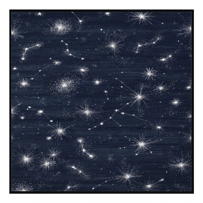 Washable Coastal Night Sky Coastal Area Rug