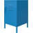 Metal Locker End Table With Storage Shelves And Locking Door