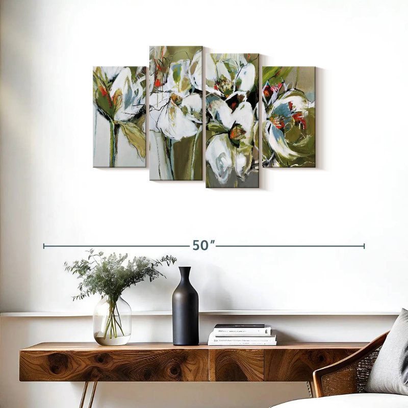 Avery Abstract Spring Blooms, 22" H x 36" W