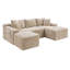 Canapé modulaire en forme de U 94,5 po avec assise profonde, aucun assemblage requis, canapé-lit modulaire pour salon, chambre à coucher, appartement-1259663158