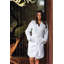 Melody 100% Cotton Waffle Gender Neutral Above Knee Bathrobe with Pockets and Hood-70081215-70081218