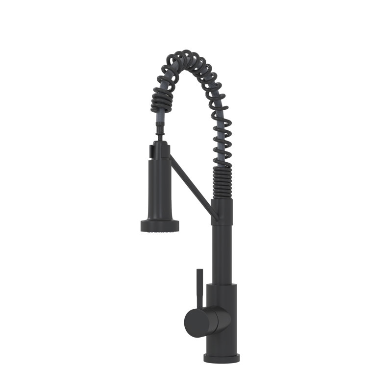 Matt Black 19" Kitchen Faucet With Single Handle - Stainless Steel 304 For A Sleek Look In Matte Practical Home Bathroom Utility