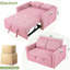 Canapé-lit inclinable 3-en-1 avec coussins pour petits espaces Ross-1197353133
