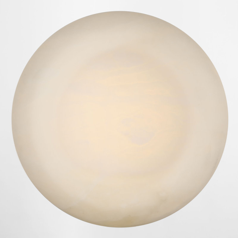 Kelly Wearstler Formosa 17" Flush Mount, Alabaster/Polished Nickel