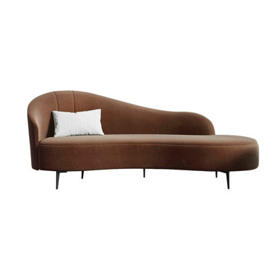 Chaise simple rembourrée en tissu éponge inclinable de style simple