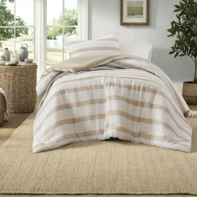 Ensemble de literie 2 pièces de qualité supérieure teint dans la masse, polyester simple TG, style minimaliste pour toutes les saisons