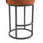 Ensemble de 2 tabourets de bar à hauteur de comptoir, tabourets de bar moderne avec dossier, tabourets de bar rembourrés en lin pour îlot de cuisine-899059414