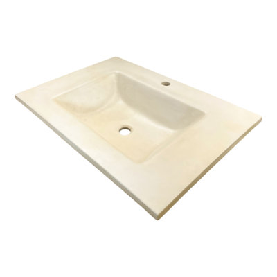 KonKrete 31'' Concrete Single Bathroom Vanity Top with Sink